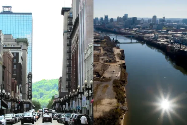 Gay Street and Cumberland River