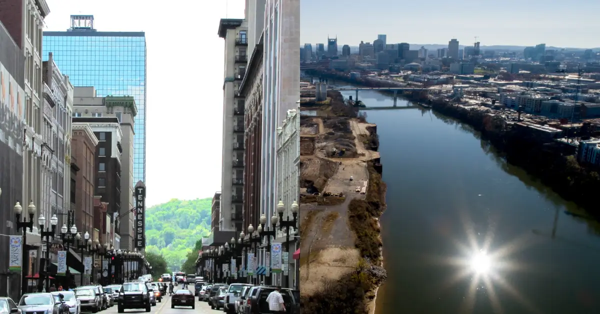 Gay Street and Cumberland River